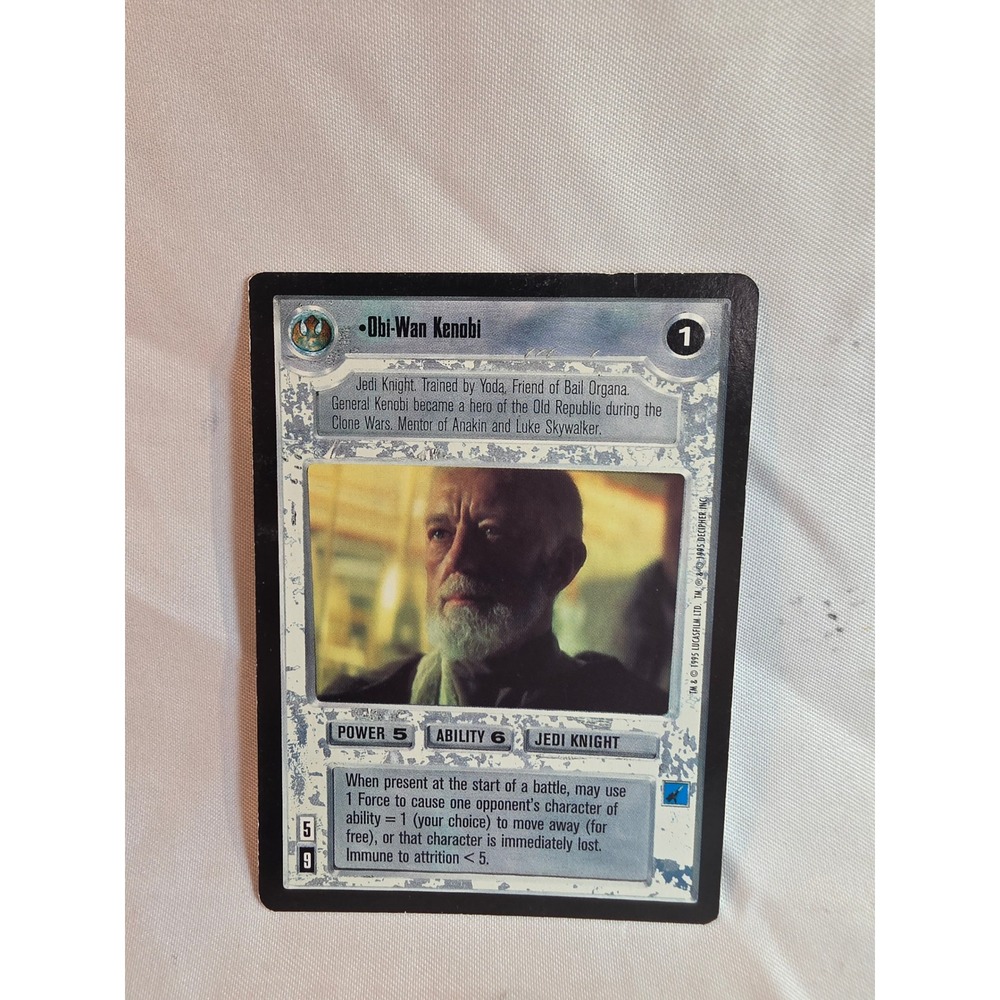 Star Wars CCG Obi-Wan Kenobi Premiere Limited Black Border 1995 Decipher Card